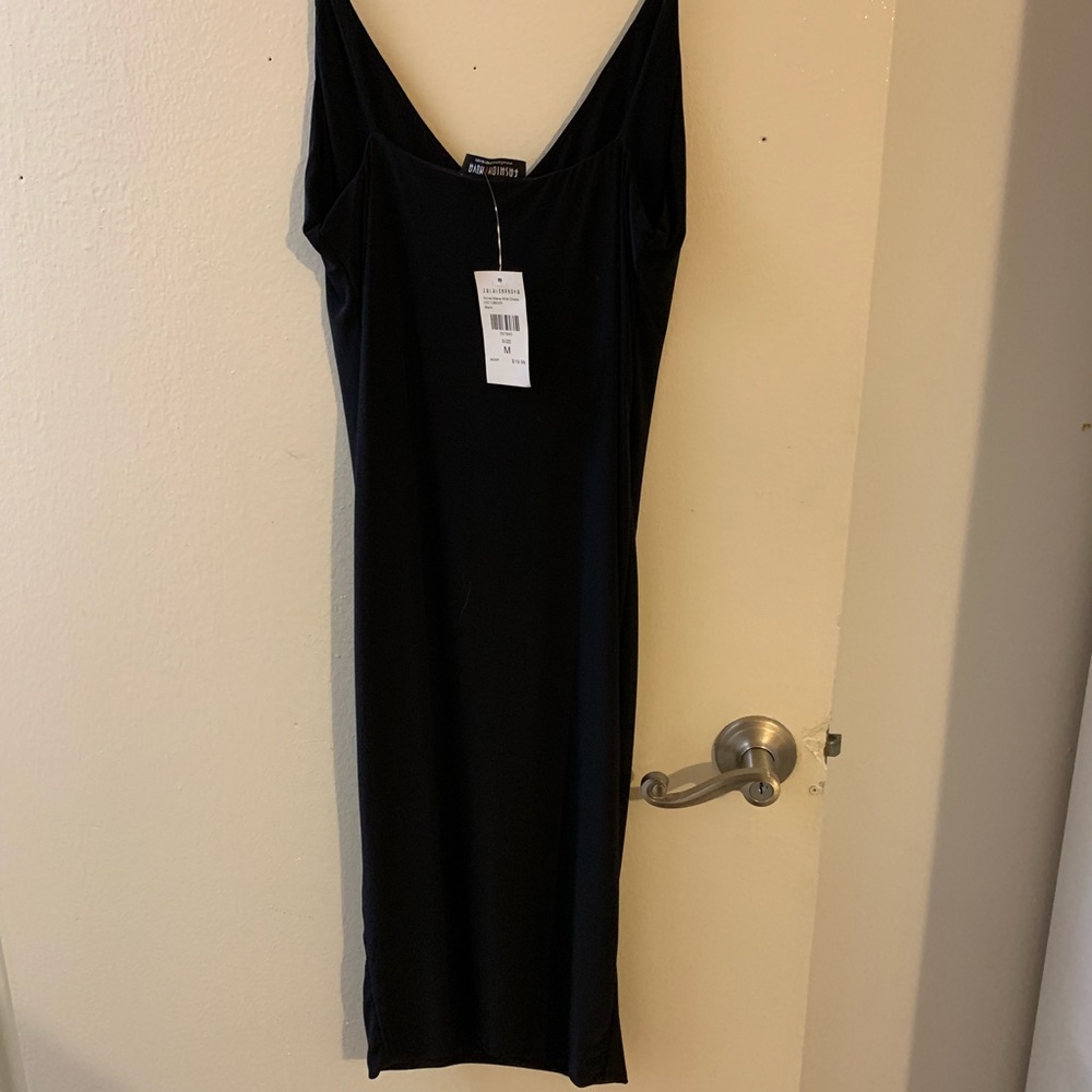 Black midi dress